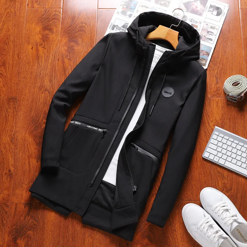 

Plus Size 4XL Men Fashion Autumn Windbreaker Outwear Jackets and Coats Men 110