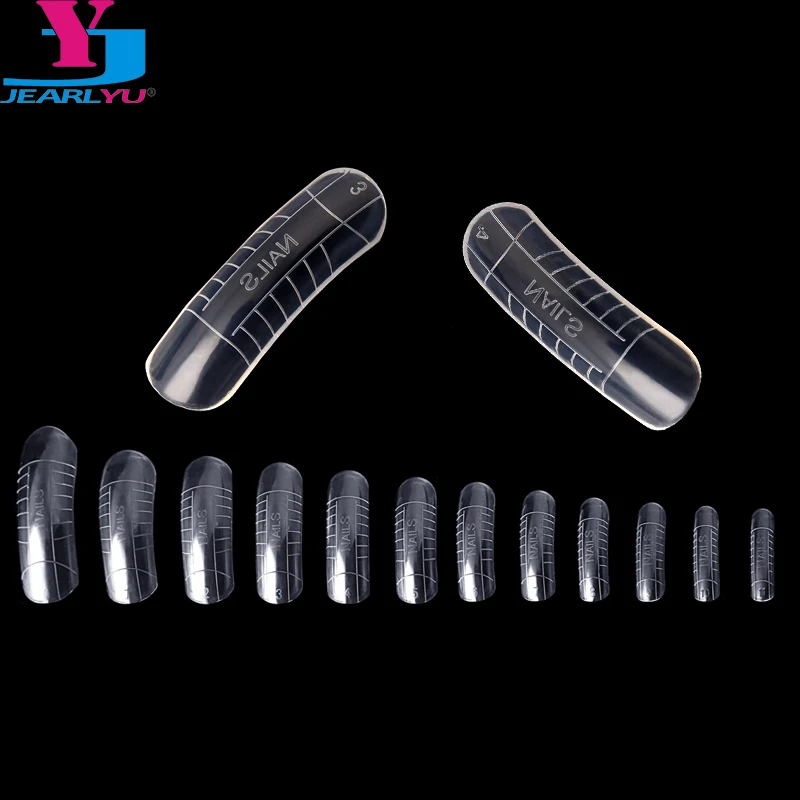 

High Quality 288 Tips Quick Building Mold Tips Nail Dual Forms Finger Extension Poly Gel Acrylic False Nails With Scale Tools