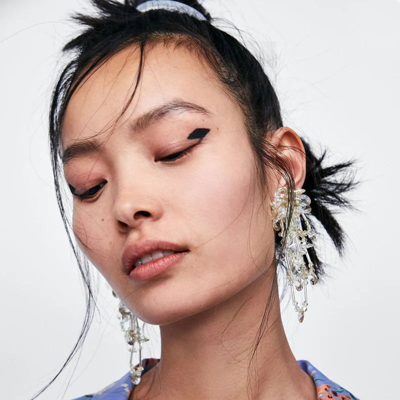 

Girlgo Fashion Teardrop Dangle Earrings For Women Bohemia Flower Beads Drop Earrings Charm Statement Weddings Jewelry Pendientes