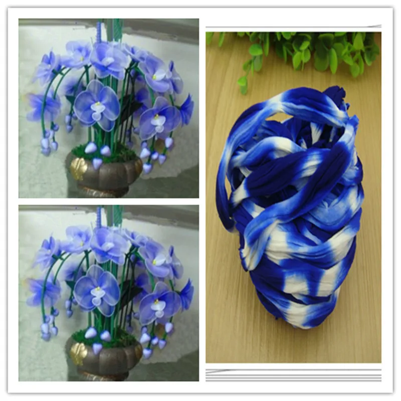 

54 colors mix shipping or only one color ship double color stocking flowers/nylon flower /silk flower making/ DIY flowers craft