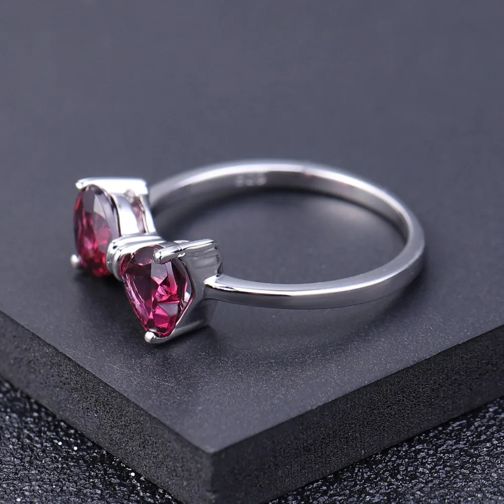 Женское балетное кольцо с бантом gemb's серебряное 1 68ct натуральный родолит гранат