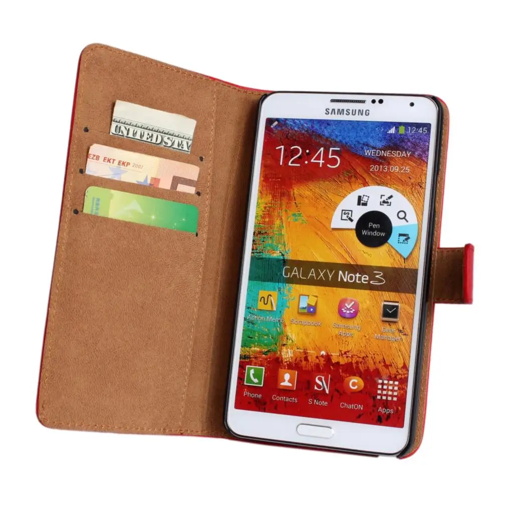 Note3 Кожаный чехол-кошелек для samsung Galaxy Note 3 чехол Роскошный флип-чехол для samsung Note 3 N9000 держатель для карт GG