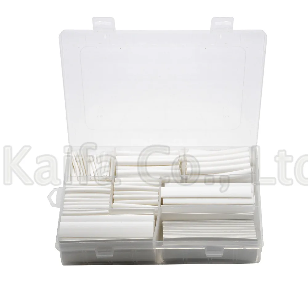 

385pcs/box White 9 size 2:1 Heat Shrink Tube Shrinkable Sleeve Heatshrink Tubing Insulation Wire Cable