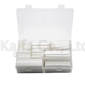 

385pcs/box White 9 size 2:1 Heat Shrink Tube Shrinkable Sleeve Heatshrink Tubing Insulation Wire Cable