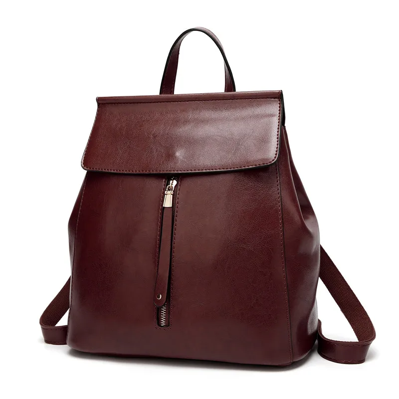 

Women Leather Backpack Solid Travel Bag High Quality PU Leather Shopping Shoulder Bag Cute Backpack Women Mochila Black2019 New