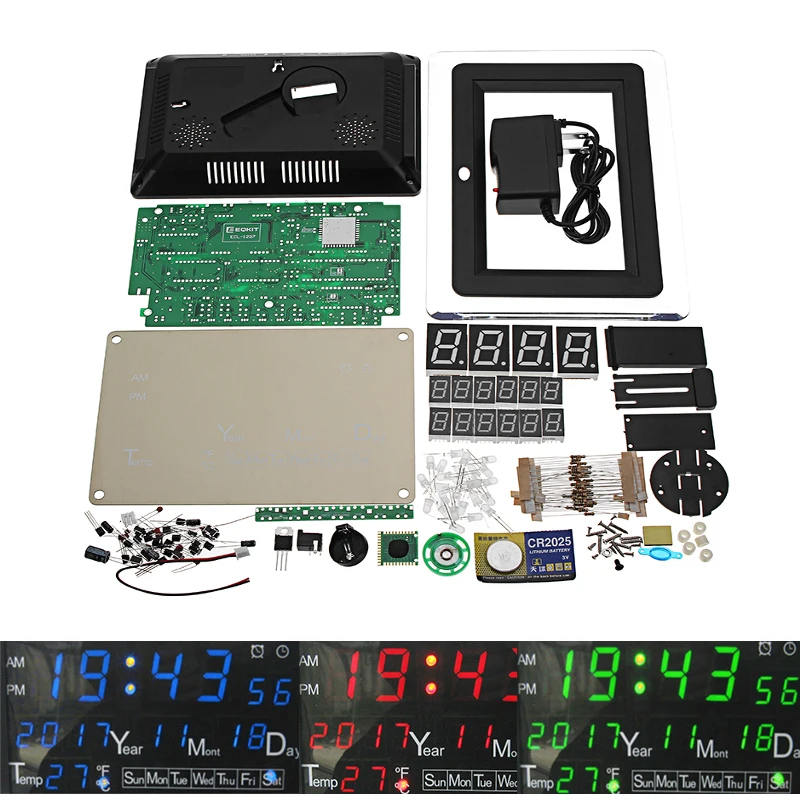 DC 9-12V Электронный Календарь паяльный Комплект Высокая точность DIY часы комплект