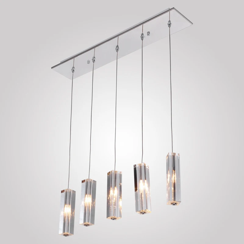 Led Glass G4 Salon Pendant Lights для гостиной Showcase Art Deco Прозрачный хрустальный свет