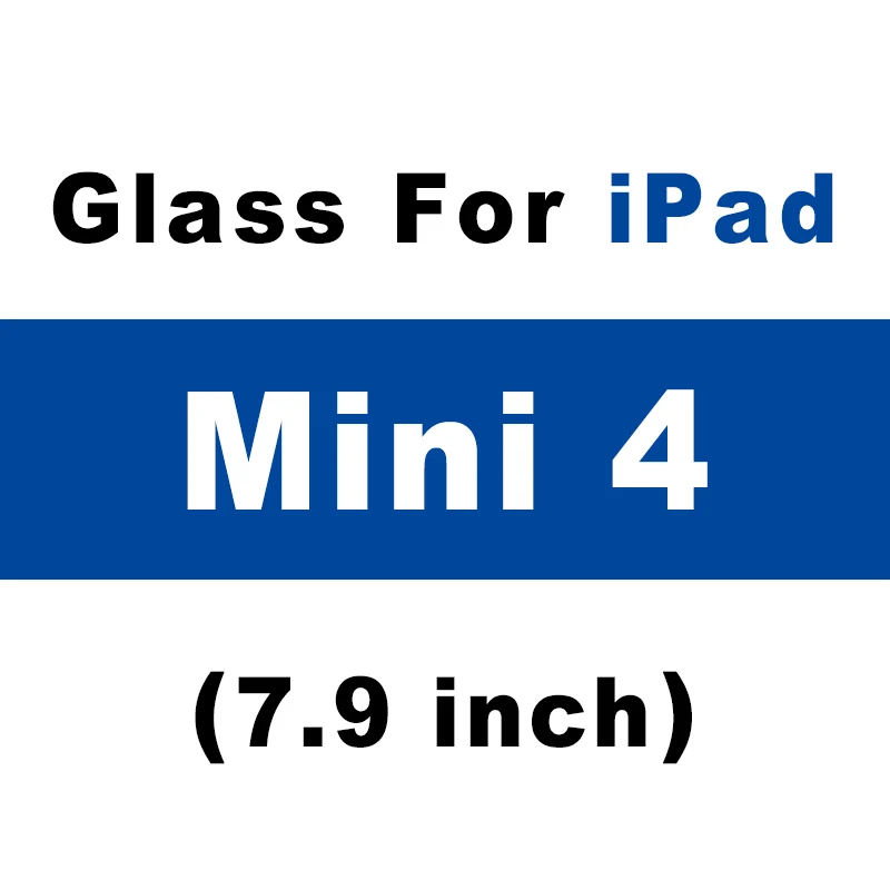 Для Apple iPad стекло для iPad 5th 6th Защитная пленка для экрана Air 1 2 mini 3 4 Pro 9,7 10,5 закаленная пленка A1822 Glas - Цвет: For iPad mini 4