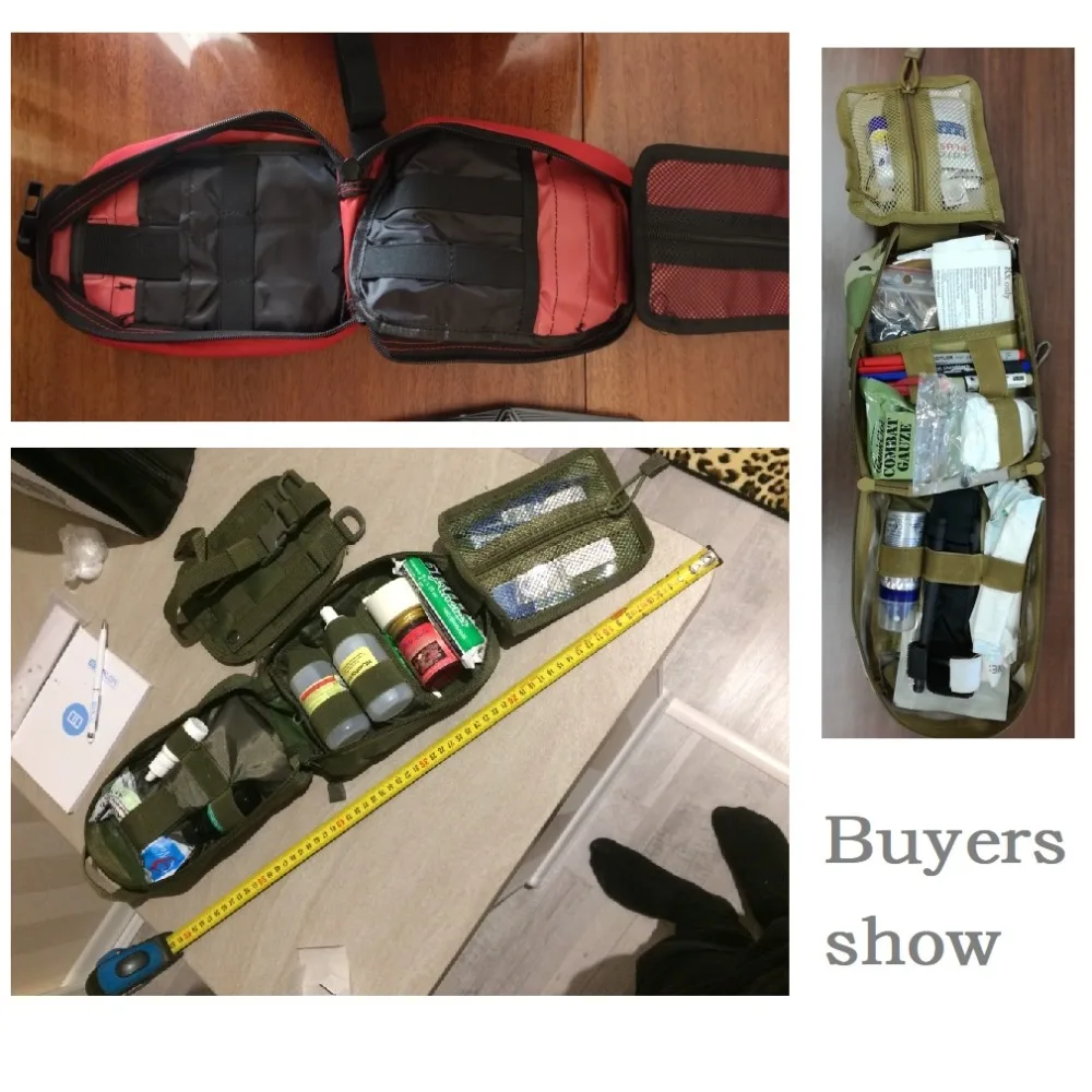Kit de supervivencia al aire libre táctico bolsa médica Paquete de cintura multifuncional para viajes Camping escalada emergencia Kit de primeros auxilios