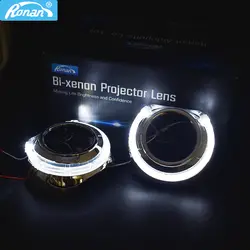 Ronan 3,0 дюймов smax светодиодный Ангел глаз маски для hella Q5 WST проектор крышка объектива кожухи автомобиля модернизация фар украшения