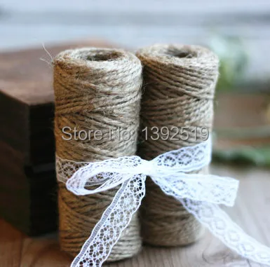 20000 Meters (200 Rolls) Rustic Wedding Jute Twine Rolls Supplies Hang tag Packaging | Дом и сад