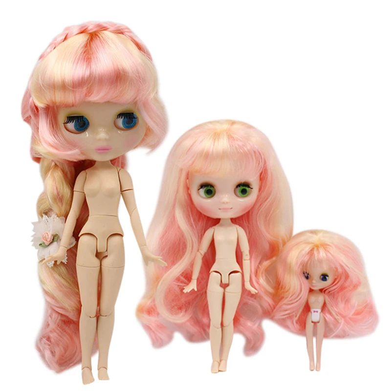 Фабрика blyth кукла bjd розовый цвет смесь золотые красочные длинные машинки для волос blyth кукла(30 см) кукла среднего размера(20 см) Мини-кукла(10 см