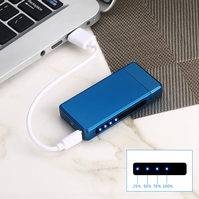 Новый дизайн Перезаряжаемые Электронная USB зажигалка сигарет ветрозащитные