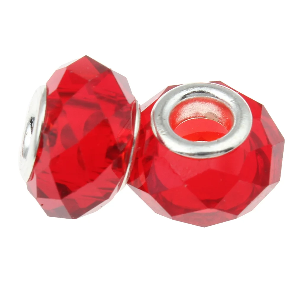 European Crystal Beads Fashion High Quality Red Color Crystal Bead