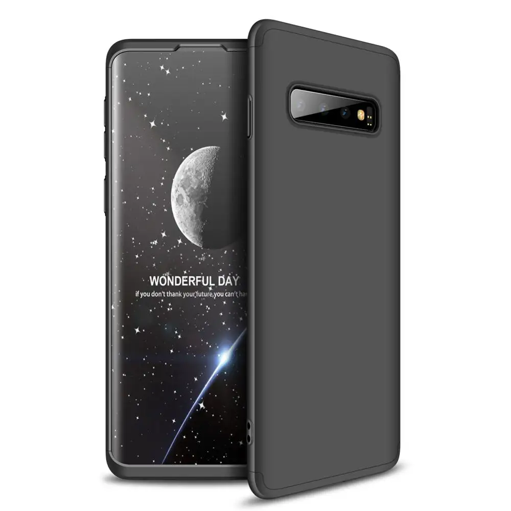 Suntaiho 360 полный защитный чехол для телефона samsung Galaxy S10 S9 S8 Plus S6 S7 Edge противоударный чехол для samsung Note 9 8 чехол s - Цвет: Full black