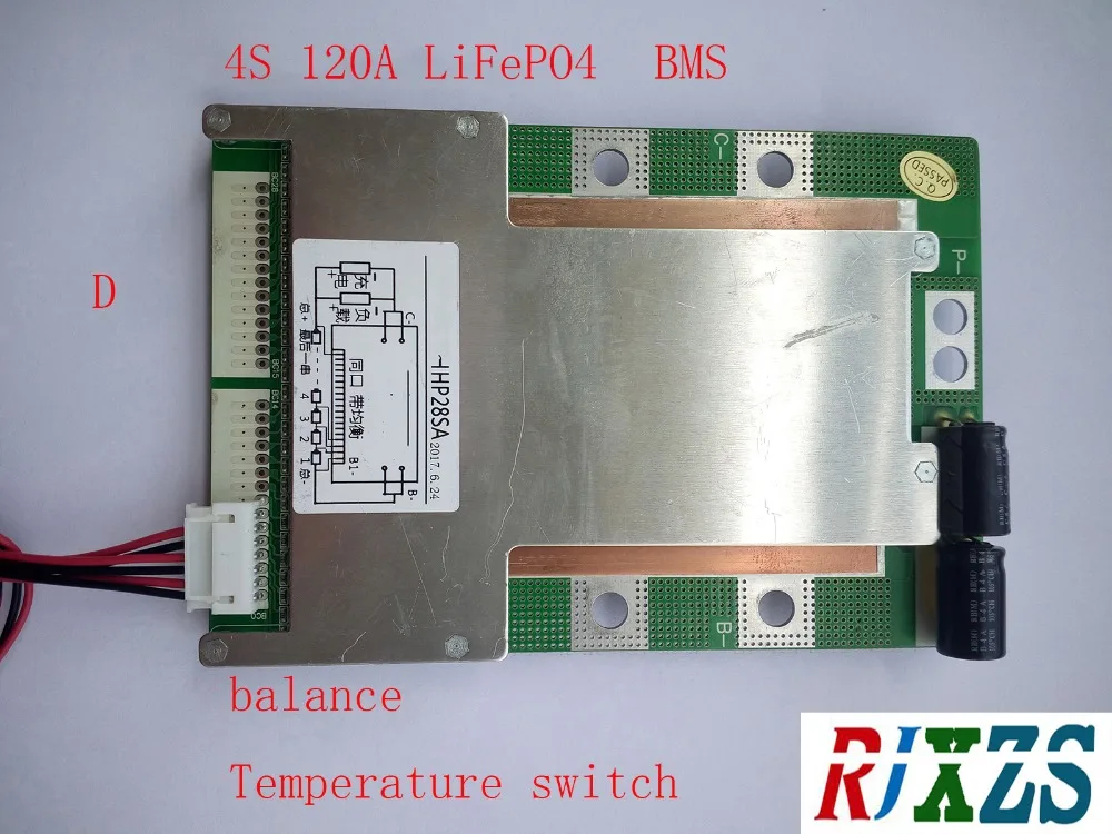 4S 120A версия D LiFePO4 BMS/PCM/PCB плата защиты батареи для 4 упаковок 18650 батареи ячейки w/баланс w/темп