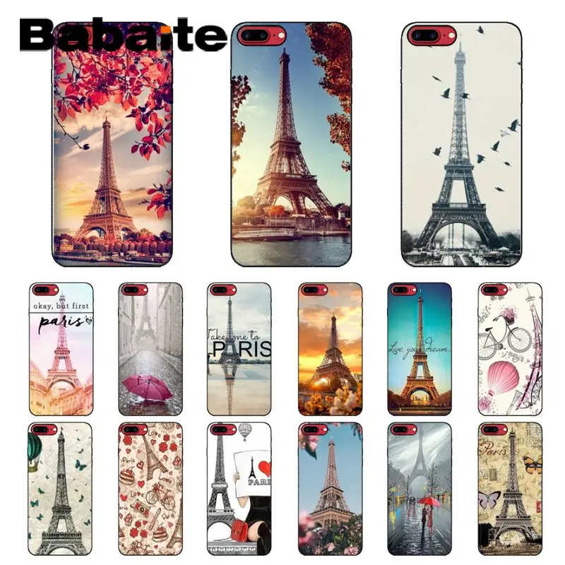 

Babaite Love Paris Eiffel tower France Phone Case cover Shell for Apple iPhone 8 7 6 6S Plus X XS MAX 5 5S SE XR Cellphones