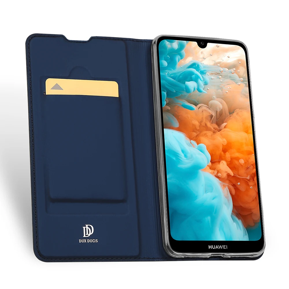 DUX DUCIS из искусственной кожи чехлы для huawei Y6 Y9 Y7 2019 Coque книга флип бумажник чехол Prime