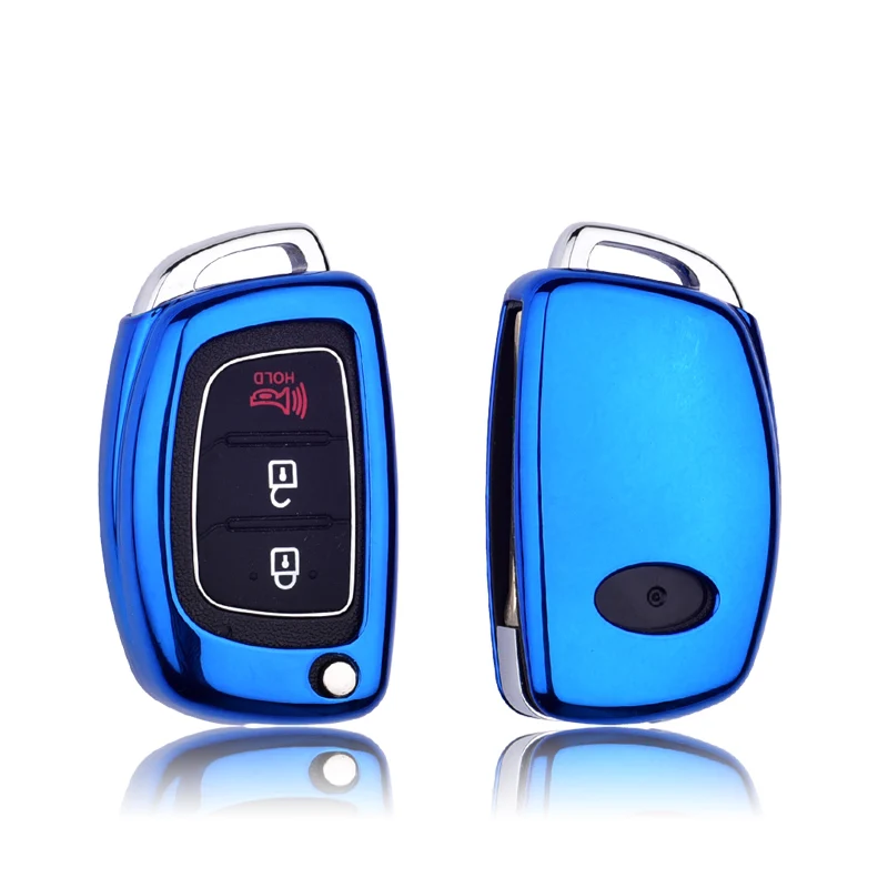 

Blue Soft Protective key Case Shell Cover for Hyundai