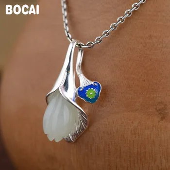 

S925 sterling silver inlaid with natural stones female models jewelry pendants