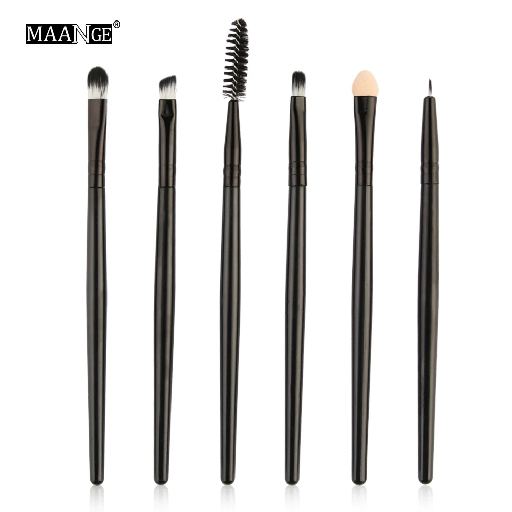 

MAANGE 6pcs Make Up Brush Set Tool Eyeshadow Concealer Powder Foundation Cosmetic Beatuy Makeup Brushes Maquiagem Kit