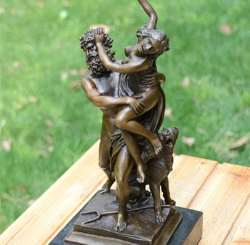 

Art Deco Sculpture Puthy Fanny Scramble Naked Dog Bronze Statue