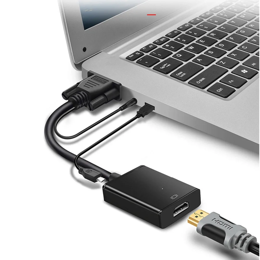  VGA al Convertitore di HDMI Adattatore di Uscita 1080P HD con Audio VGA2HDMI TV AV per HDTV Video C