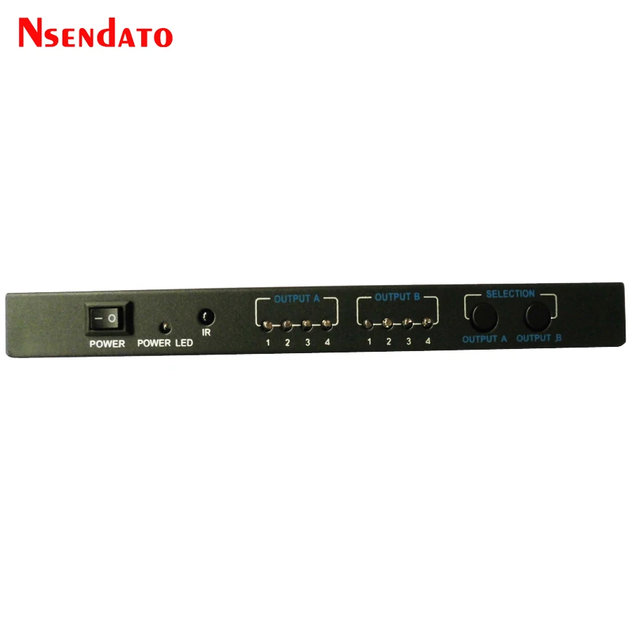 Сплиттер преобразователь Nsendato HDMI Matrix 4x2 аудиовыход типа L/R RCA с ИК пультом