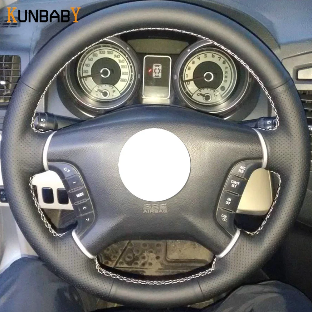 KUNBABY автомобильный Стайлинг Micro Fibre Авто Кожаный чехол на руль для Mitsubishi Pajero 2007 2014