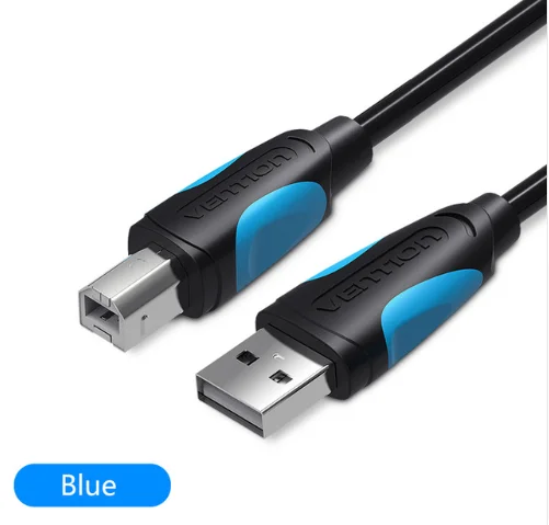 blue Vention USB 2,0 кабель для принтера type A-B кабель для печати «Папа-папа» кабель для синхронизации данных Шнур для зарядки 1 М 1,5 м 2 м 3 м для камеры Epson hp USB - Цвет: blue