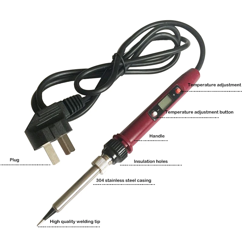 936H 80W LCD Digital Thermostat Adjustable Lead Free Electric Soldering Iron Mini Soldering Station LCD Digital Thermostat Adjustable Lead Free Electric Soldering Iron ESD Mini Soldering Station EU/US