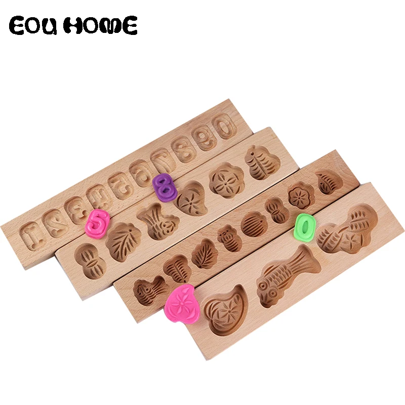 DIY Beech Wood Baking & Pastry Tools Moon Cake Mousse Cookies Mould