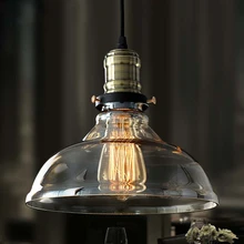 Vintage E27 Lampholder Pendant Lights Retro Glass Hanging lamp Russia Luminaire Kitchen Dining Bedroom Cafe Bar