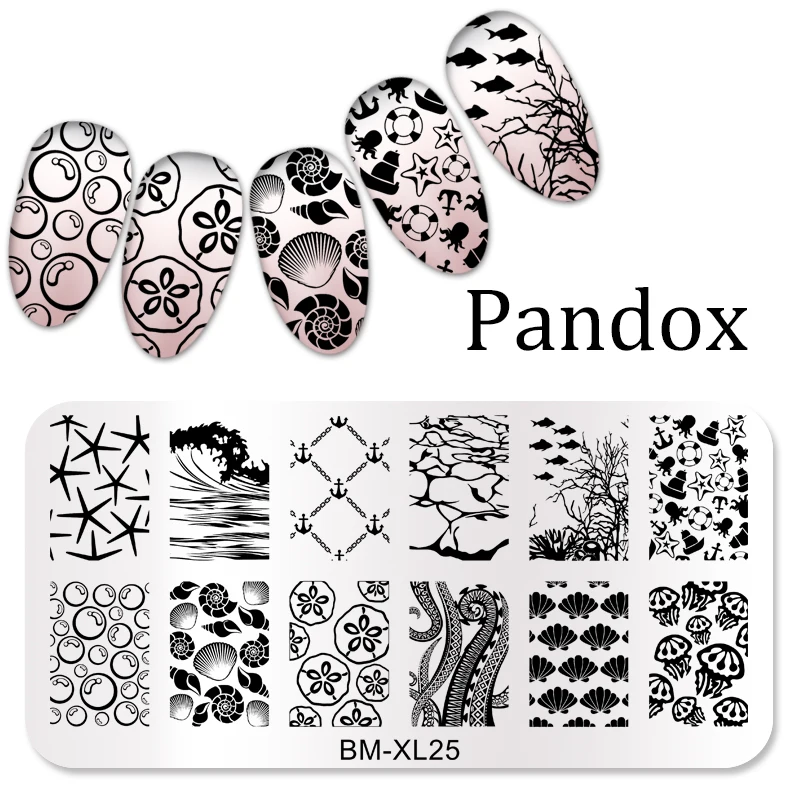 2019 Новая серия пластин для стемпинга ногтей самодельные изображения Konad Nail Art