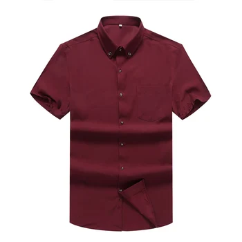 

2020 New Brand Men's Summer Business Work Shirt Short Sleeves Turn-down Collar Tuxedo Shirt Shirt Men Shirts Big Size 5XL 8XL