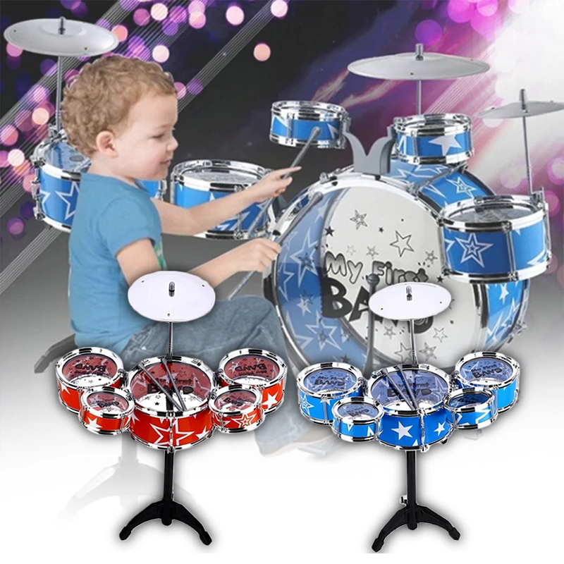Kid Jazz Beating Drum 5 Drums layset Percussion Musical Instrument