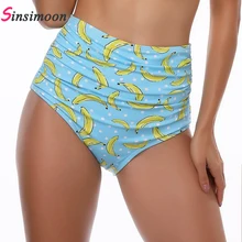 Женский Ретро винтажный купальный костюм, купальник с высокой талией, пляжная одежда с цветочным принтом, купальный костюм в горошек, складные купальники