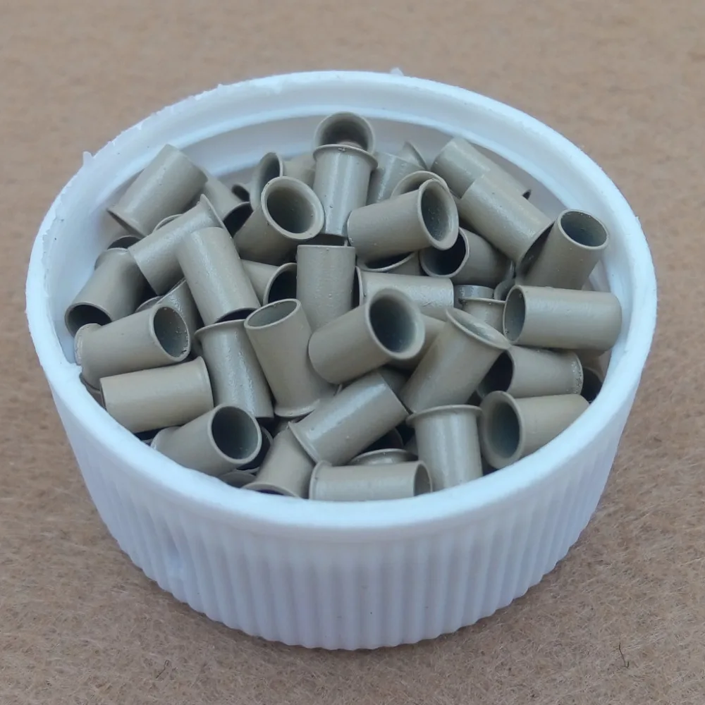 

1000pcs 3.4*3.0*6.0mm 3.5mm Euro Lock Micro copper tubes Rings links beads hair extension tools