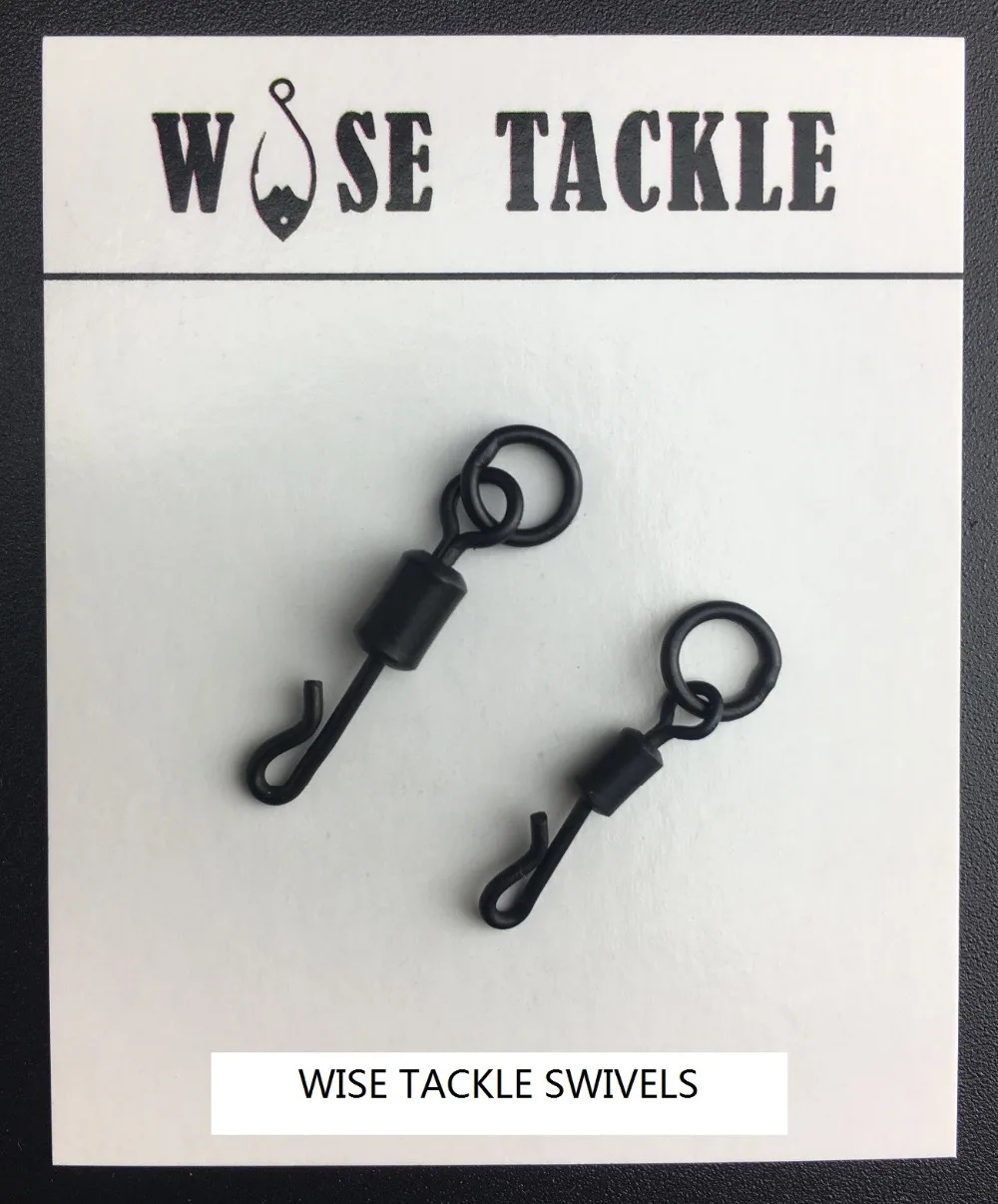 50 шт. X wise Tackle быстросменный Поворотный шарнир с кольцом в антибликовом цвете-Размер 4,7(размер Великобритании 8,11)-Наконечники для карпа