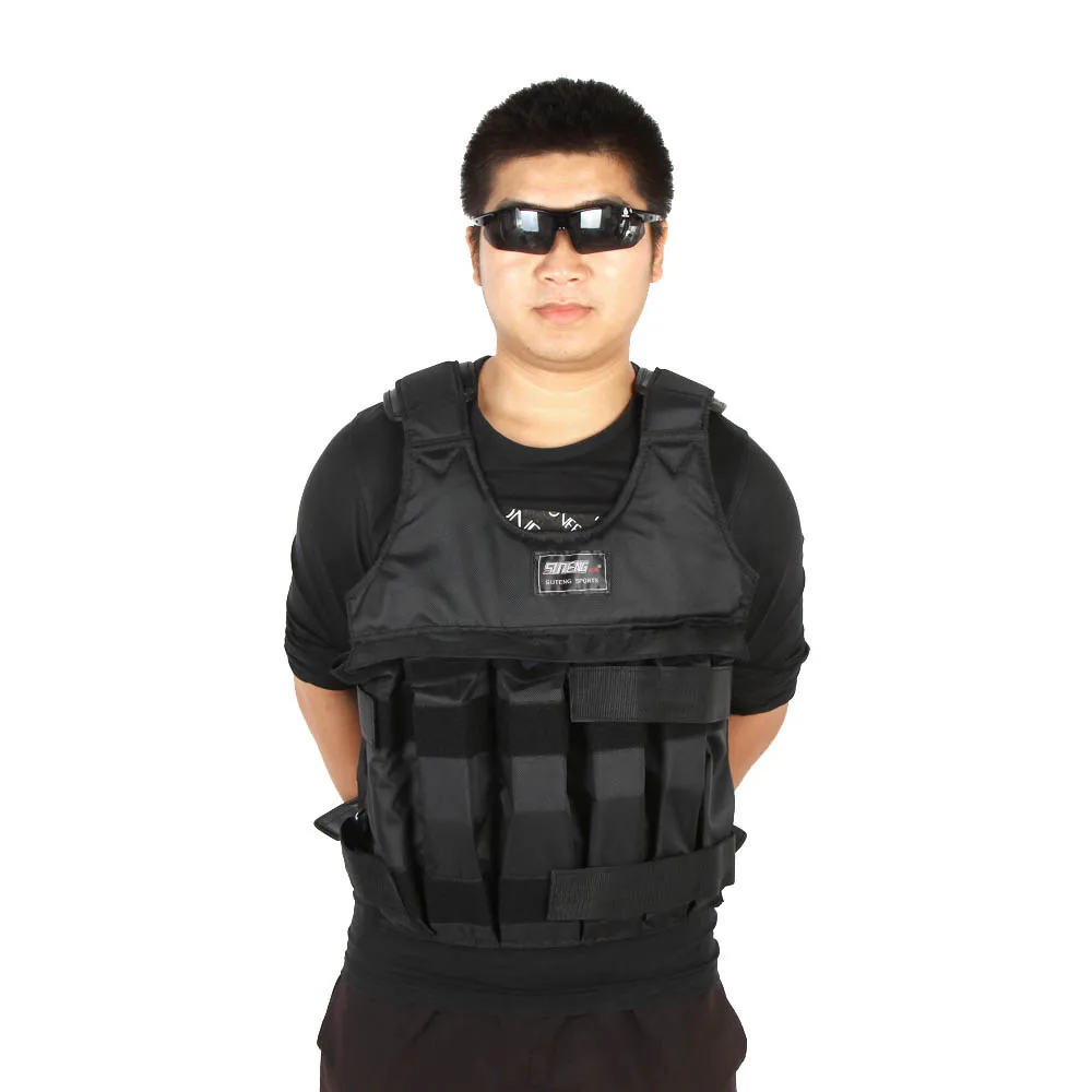 

Max Loading 50kg Adjustable Weighted Vest Weight Jacket Exercise Boxing Training Waistcoat Invisible Weightloading Sand Fitness
