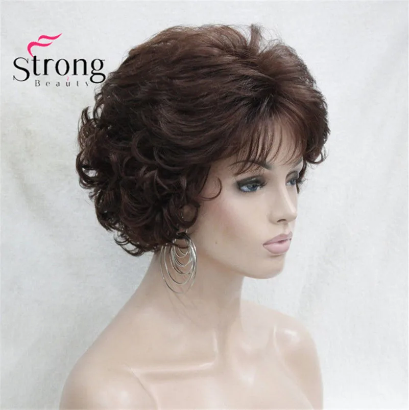 StrongBeauty мягкий взъерошенный кудрявый парик короткий серый микс полный синтетический парик выбор цвета