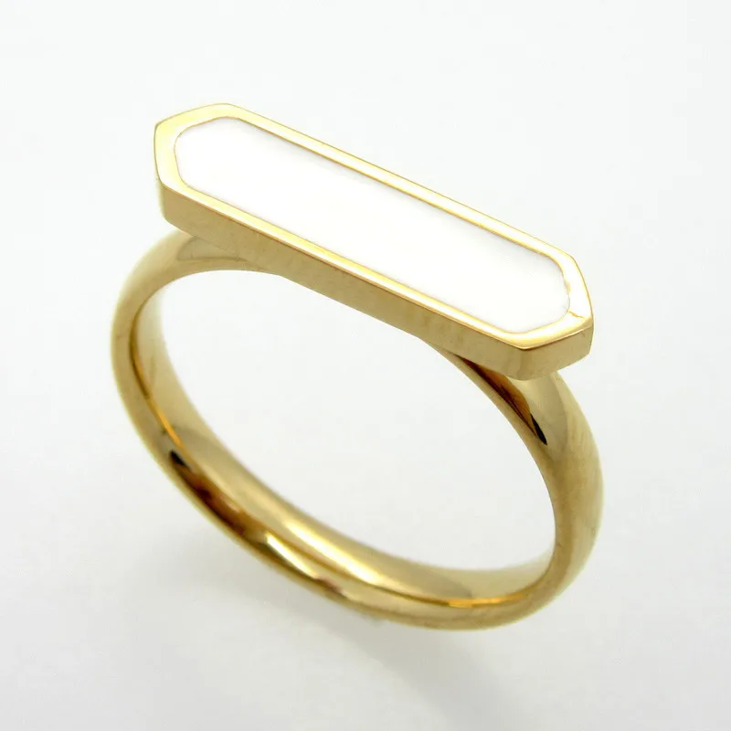 

2019 Newest Hot Sell! Classical Style Stainless Steel Enamel Gold Ring! Fashion Jewelry Women's Ring, Birthday Gift