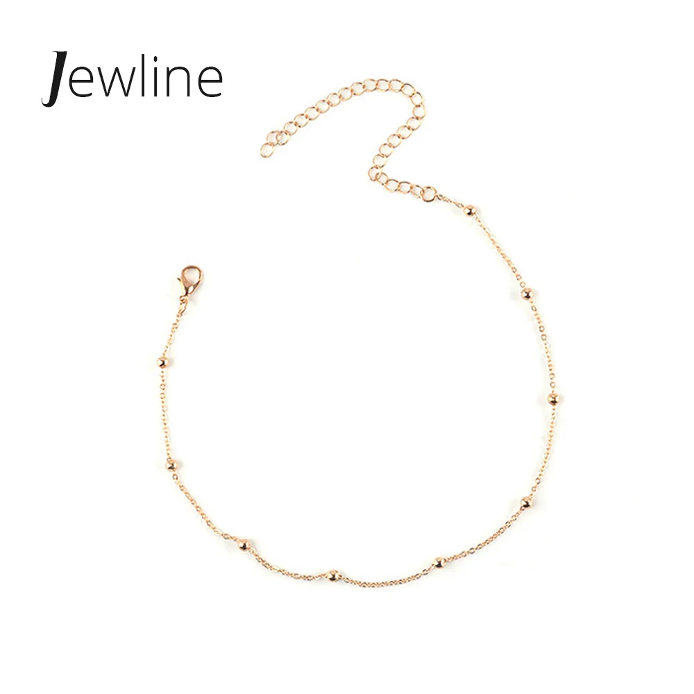 JEWLINE Minimalista Metal Cobre Gargantilha Colar Tendência Da Moda da Cor do Ouro Chunky Colares para As Mulheres Jóia Do Corpo # CK295
