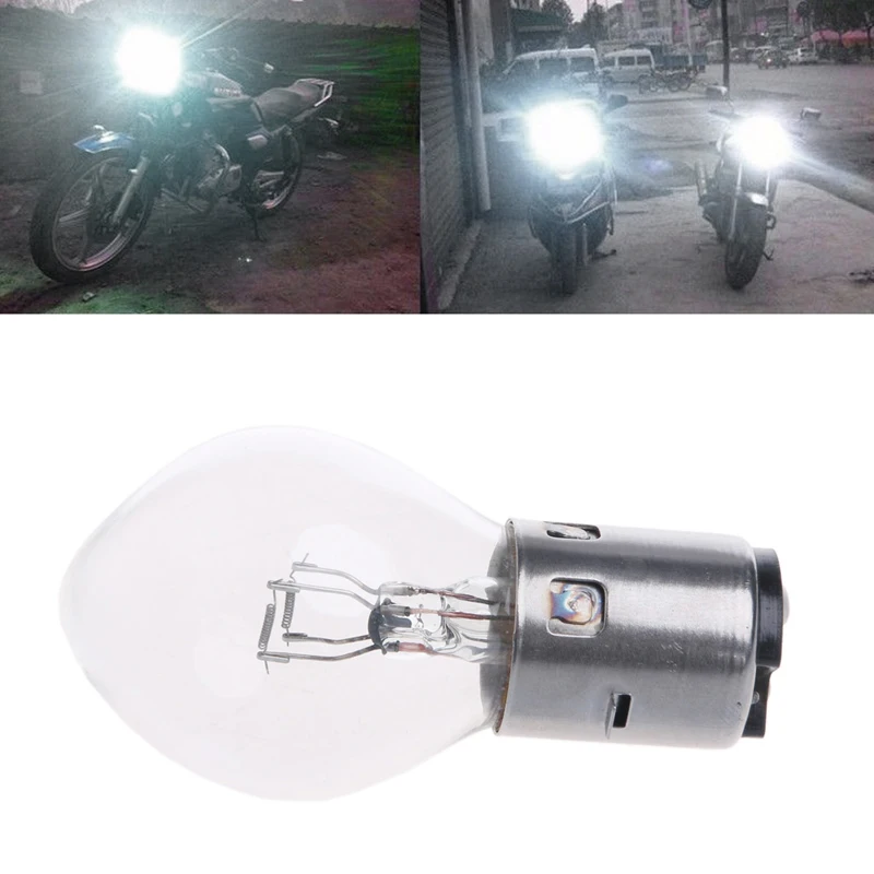 

1Pc Motorcycle Lighting 12V 20W 10A B35 BA20D Headlight Bulb For ATV Moped Scooter Glass Motorcycle Headlight