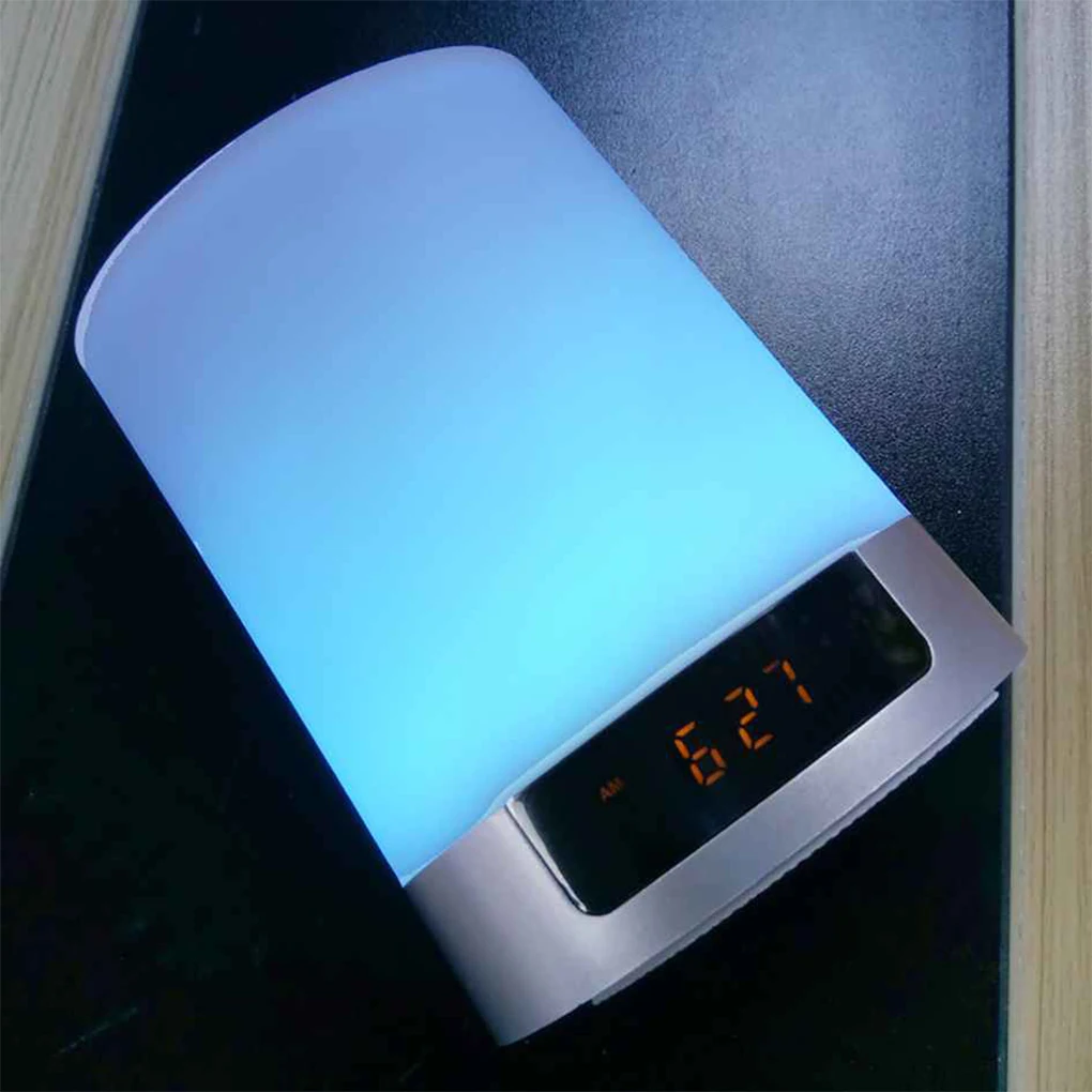 

Mini Wireless Bluetooth Speaker LED Night Lights Color Changing with Alarm Clock Stereo MP3 Music Player Kids Bedroom