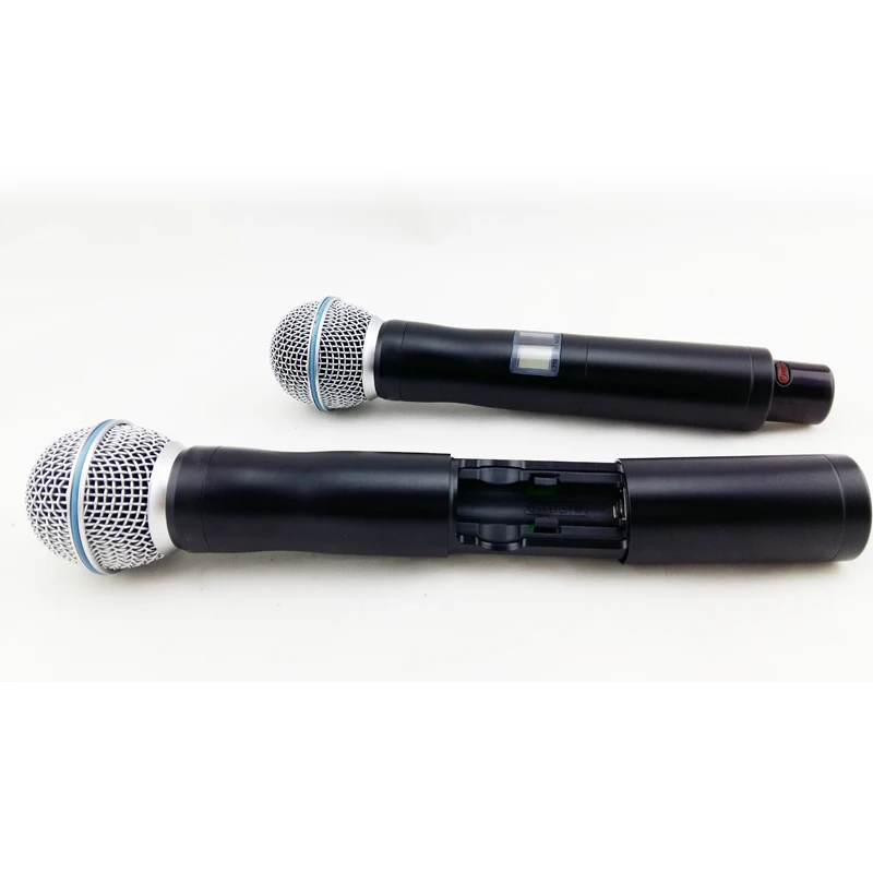 Top Quality for Stage !! UR24D PLL True Diversity UHF Wireless System With Dual Handheld Wireless Microphone