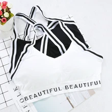 Женский спортивный бюстгальтер для йоги, фитнеса, бега, Укороченный бюстгальтер, топы для спорта, спортзала, бега, Высокоэластичный хлопок, одноцветные спортивные топы, нижнее белье для женщин