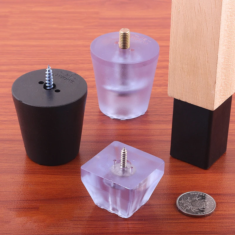 

1Set Silicone Rubber Transparent / Black Furniture Anti-slip Mat Pad Increased Pad Floor Protection Cover For Sofa Table Chair