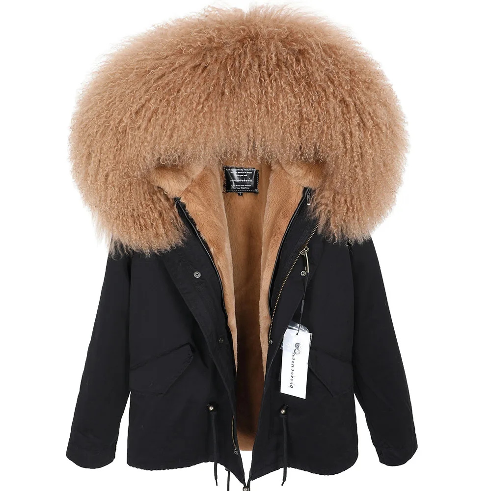 Hot Promo new fashion new Oversized Lamb fur collar Parker Plus velvet Thicken Loose version coat coat May 2020 Hot Promo new fashion new Oversized Lamb fur collar Parker Plus velvet Thicken Loose version coat coat May 2020