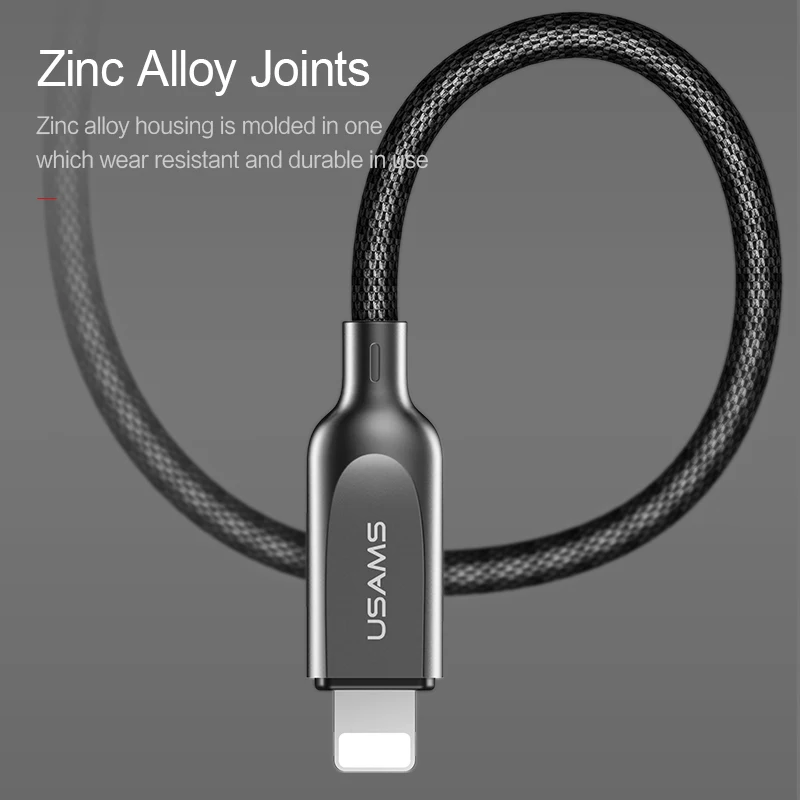 USAMS for iPhone X 8 7 6 Plus 18W Type C to lighting PD Fast Charger Cable Type-C to 8Pin USB Cable 2 in 1 Sync & Charging Cable USAMS for iPhone X 8 7 6 Plus 18W Type C to lighting PD Fast Charger Cable Type-C to 8Pin USB Cable 2 in 1 Sync & Charging Cable